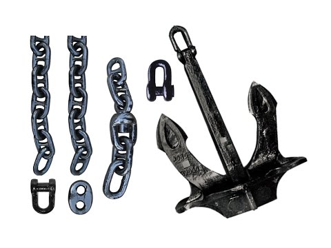 Steel Stud link Chain Fitting and Steel Anchor